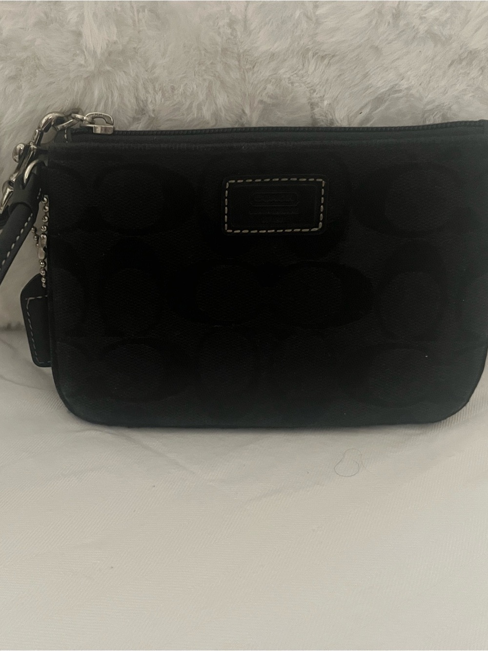 Coach Black Signature Wristlet